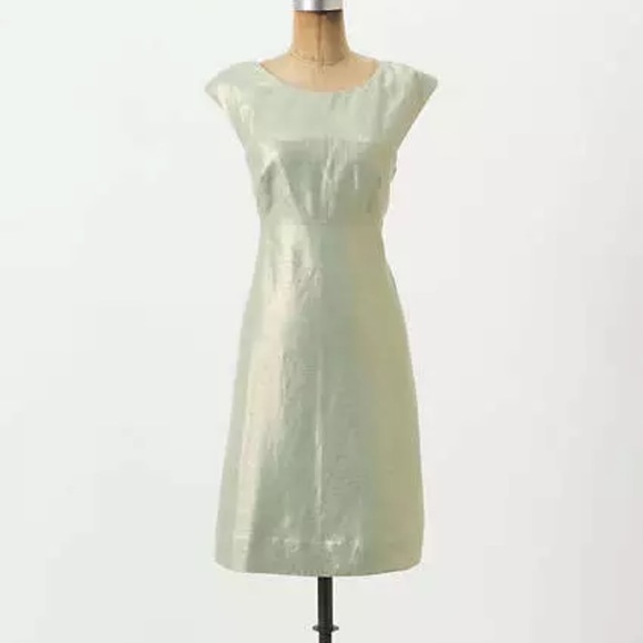 Anthropologie Dresses & Skirts - Anthropologie Maeve Mentha Cutout Dress with Golden Threads